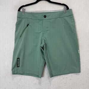 ION Board Shorts Mens 40 Green Surfing Swim Trunks Quick Dry Zip Pocket